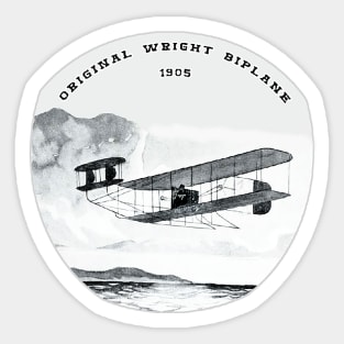World's First Glider Airplane, 1905 - Wright Brothers Sticker